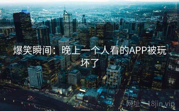 爆笑瞬间：晚上一个人看的APP被玩坏了