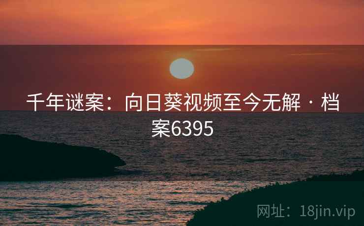 千年谜案：向日葵视频至今无解 · 档案6395